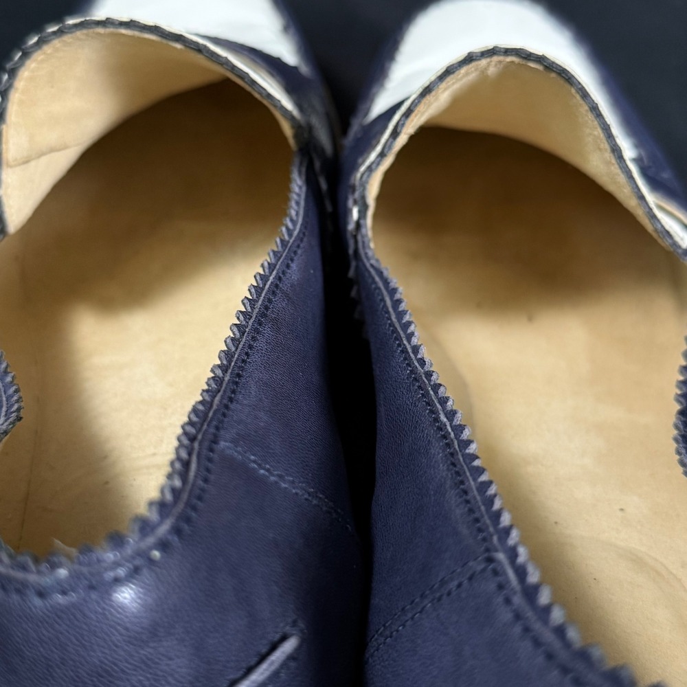 Vintage Stuart Weitzman Spectator Penny Loafers Two Tone Leather Spain Women 9 M - Picture 14 of 16